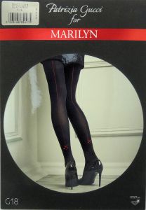 Marilyn Gucci G18 R1/2 Rajstopy szew black